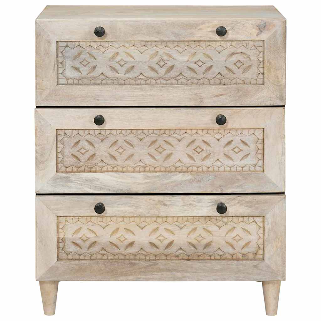 Sideboard 60 x 33 x 75 cm Solid mango wood White