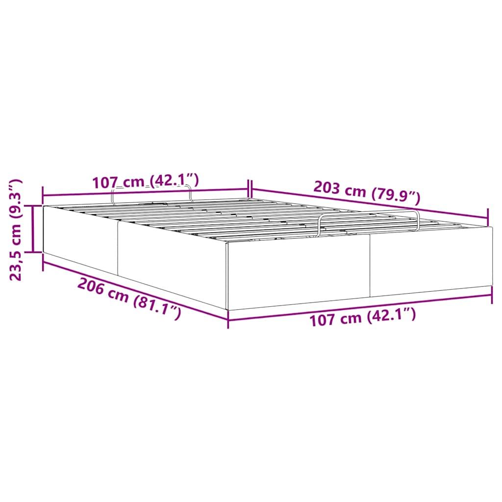 Ottoman Storage Bed Frame without Mattress Dark Grey King Single Fabric