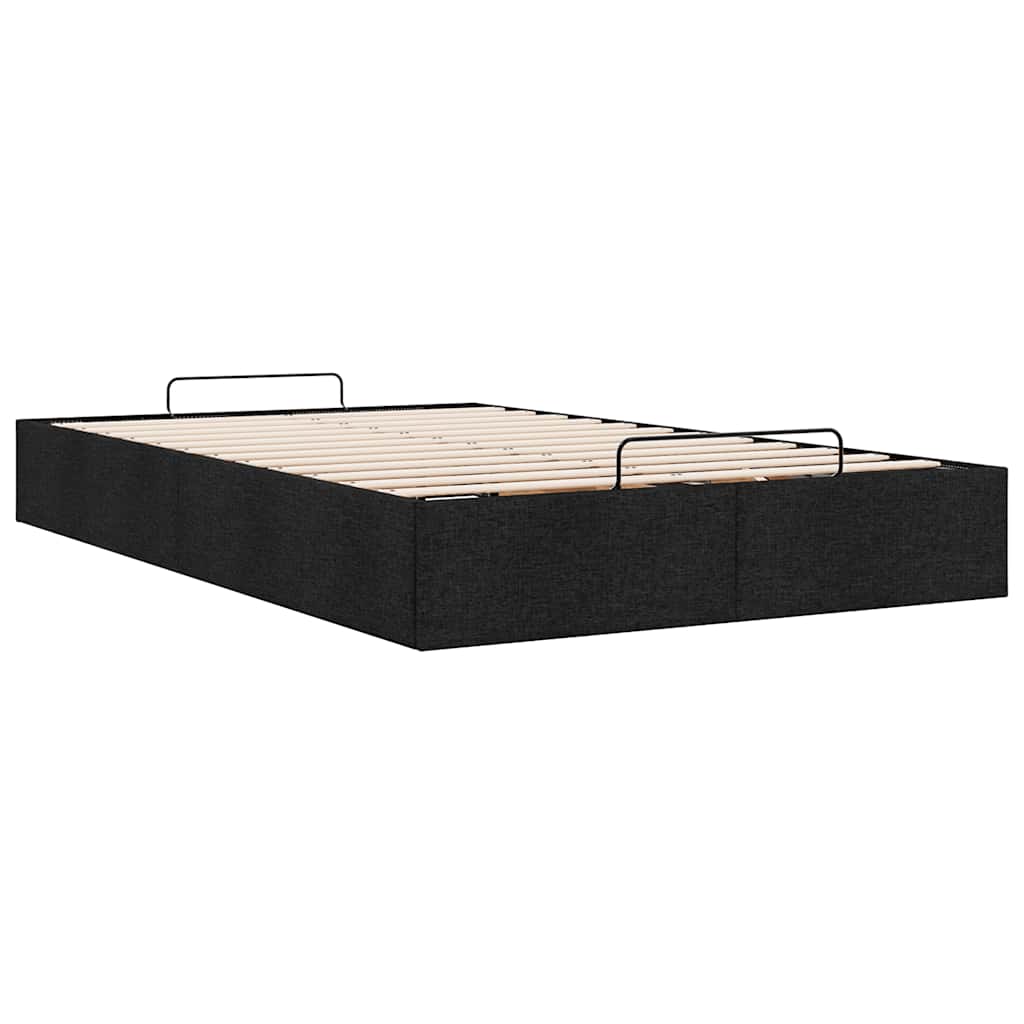 Ottoman Storage Bed Frame without Mattress Black King Single Fabric