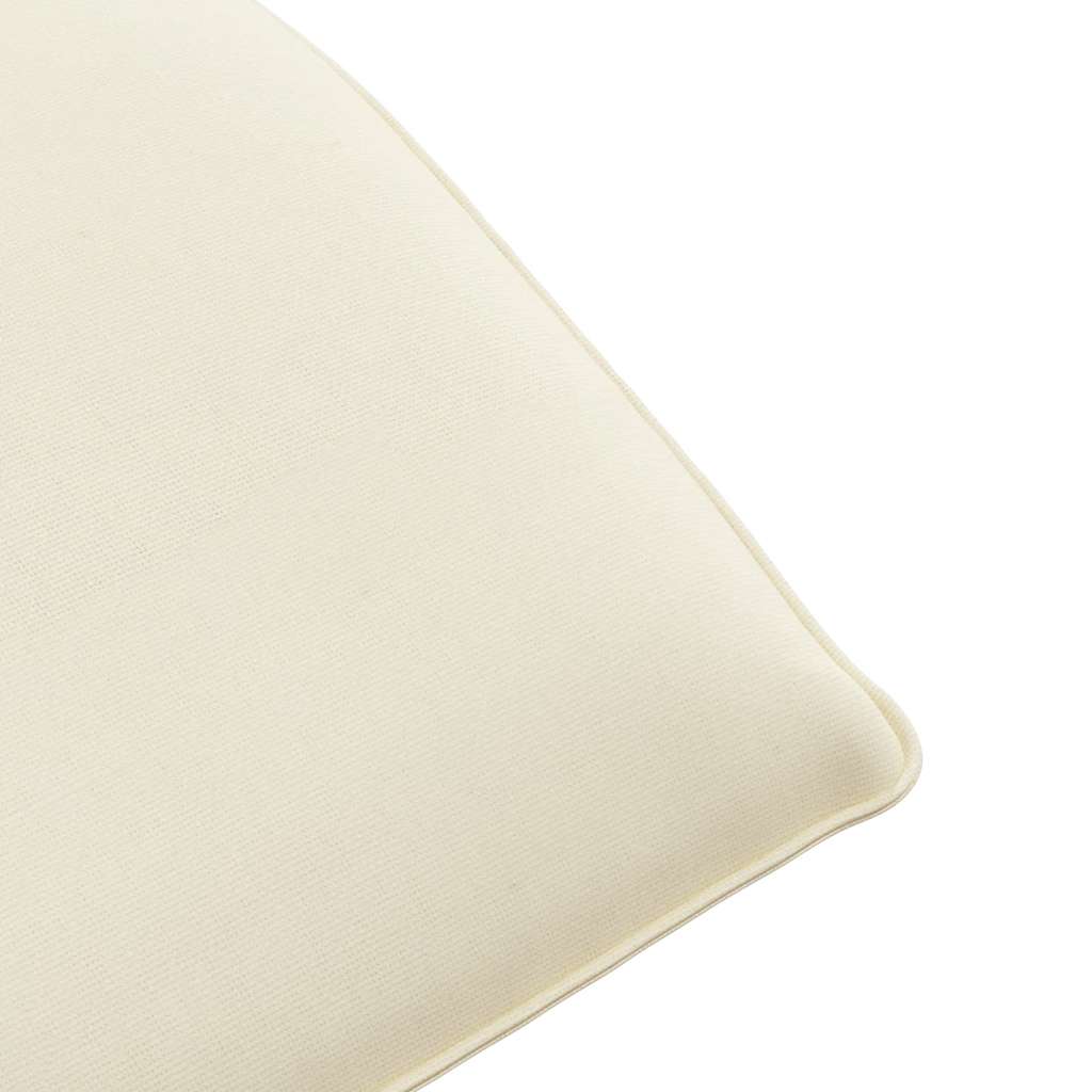 Folding Sun lounger Cream 175x54x8.5 cm Oxford Fabric