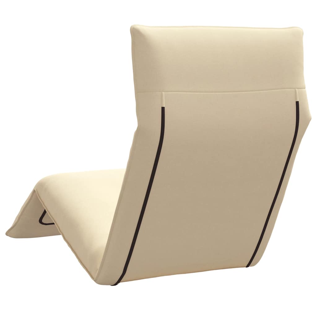 Folding Sun lounger Beige 175x54x8.5 cm Oxford Fabric