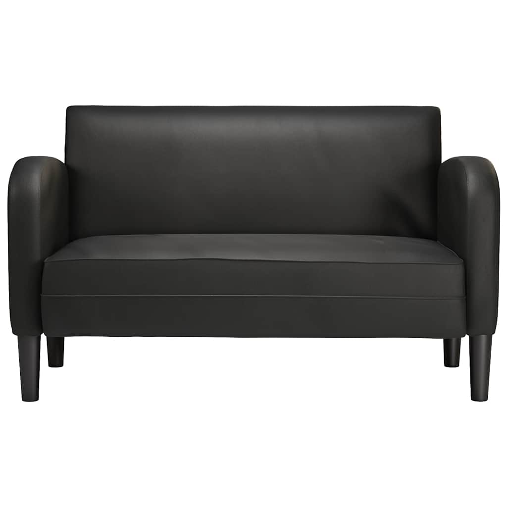 Loveseat Sofa Black 110 cm Faux Leather