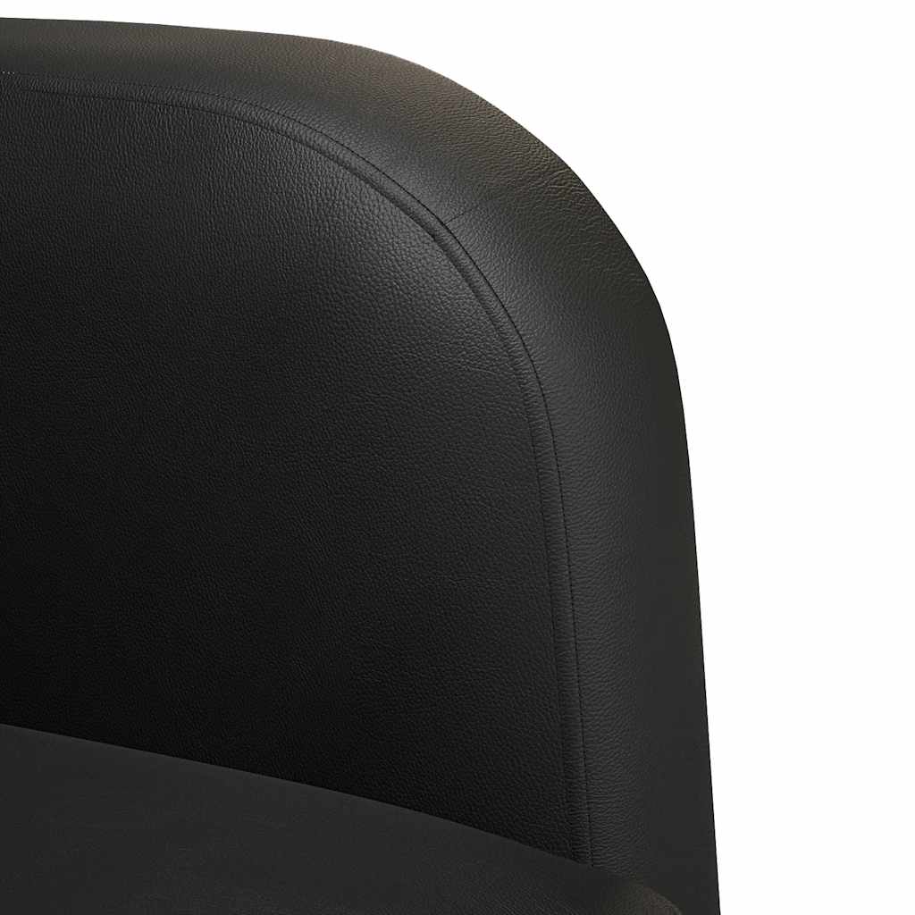 Loveseat Sofa Black 110 cm Faux Leather