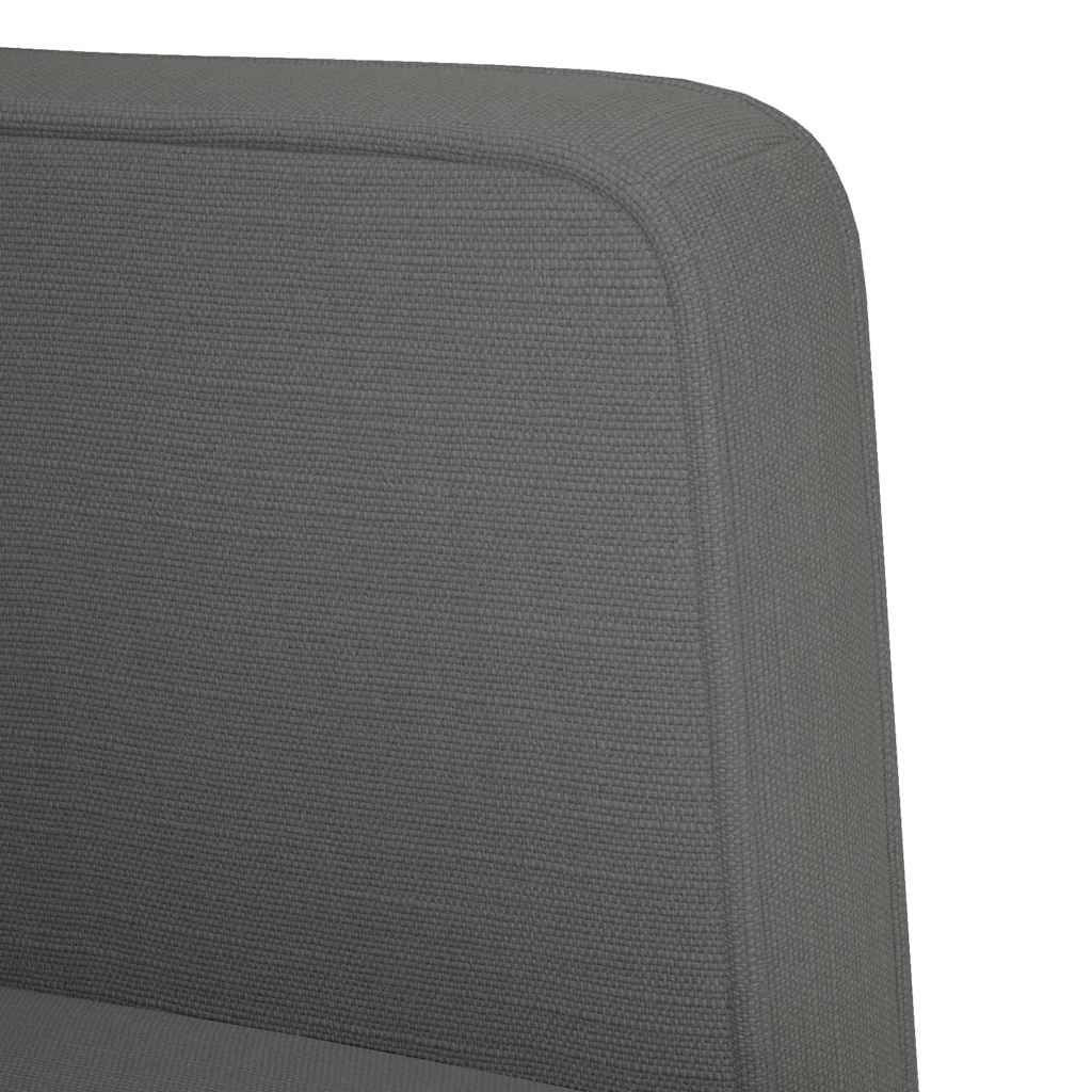 Loveseat Sofa Dark Grey 111 cm Fabric