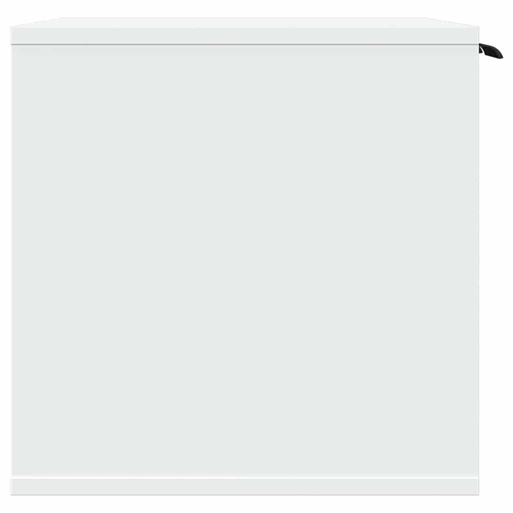 Cat Litter Box Enclosure White 60x40x40 cm Engineered Wood