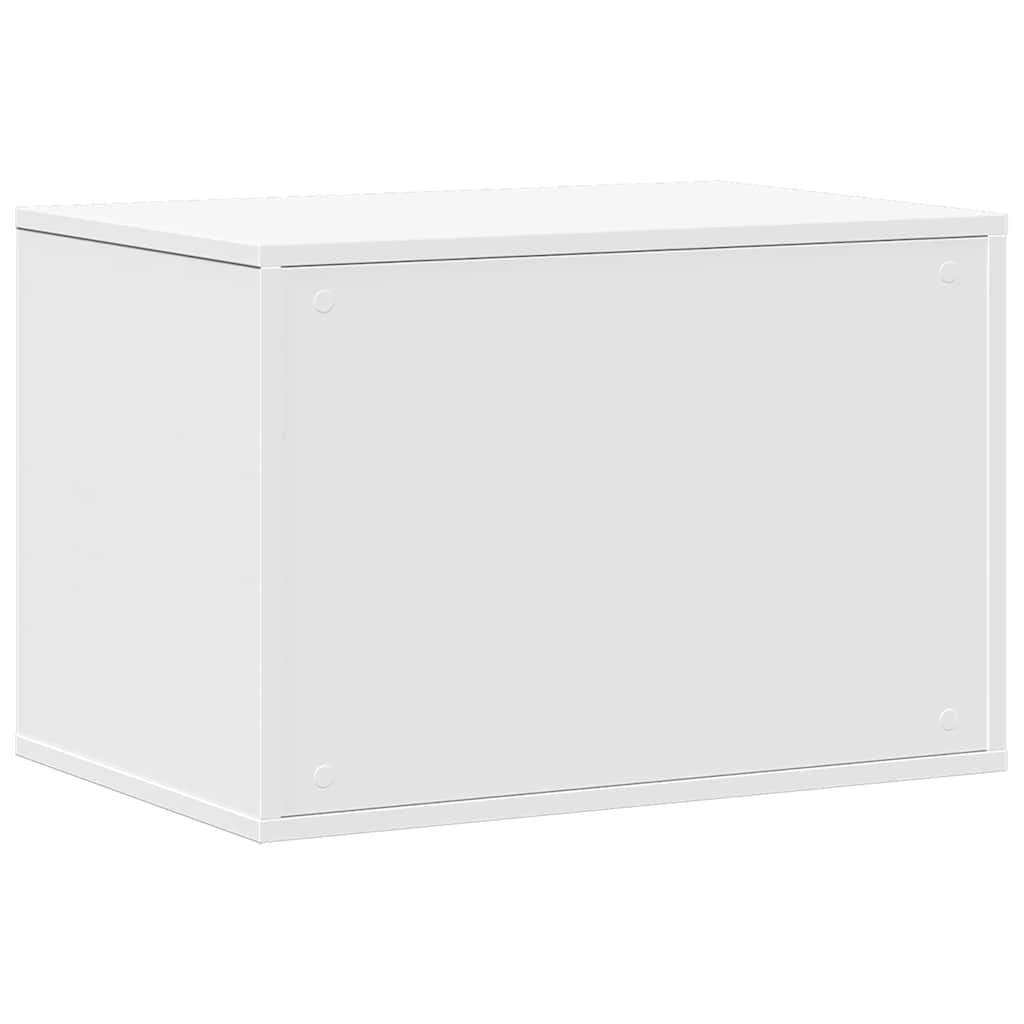 Cat Litter Box Enclosure White 60x40x40 cm Engineered Wood