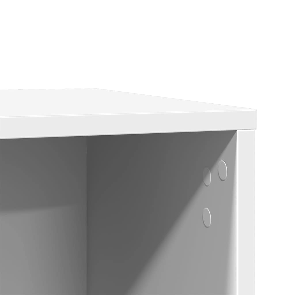 Cat Litter Box Enclosure White 60x40x40 cm Engineered Wood