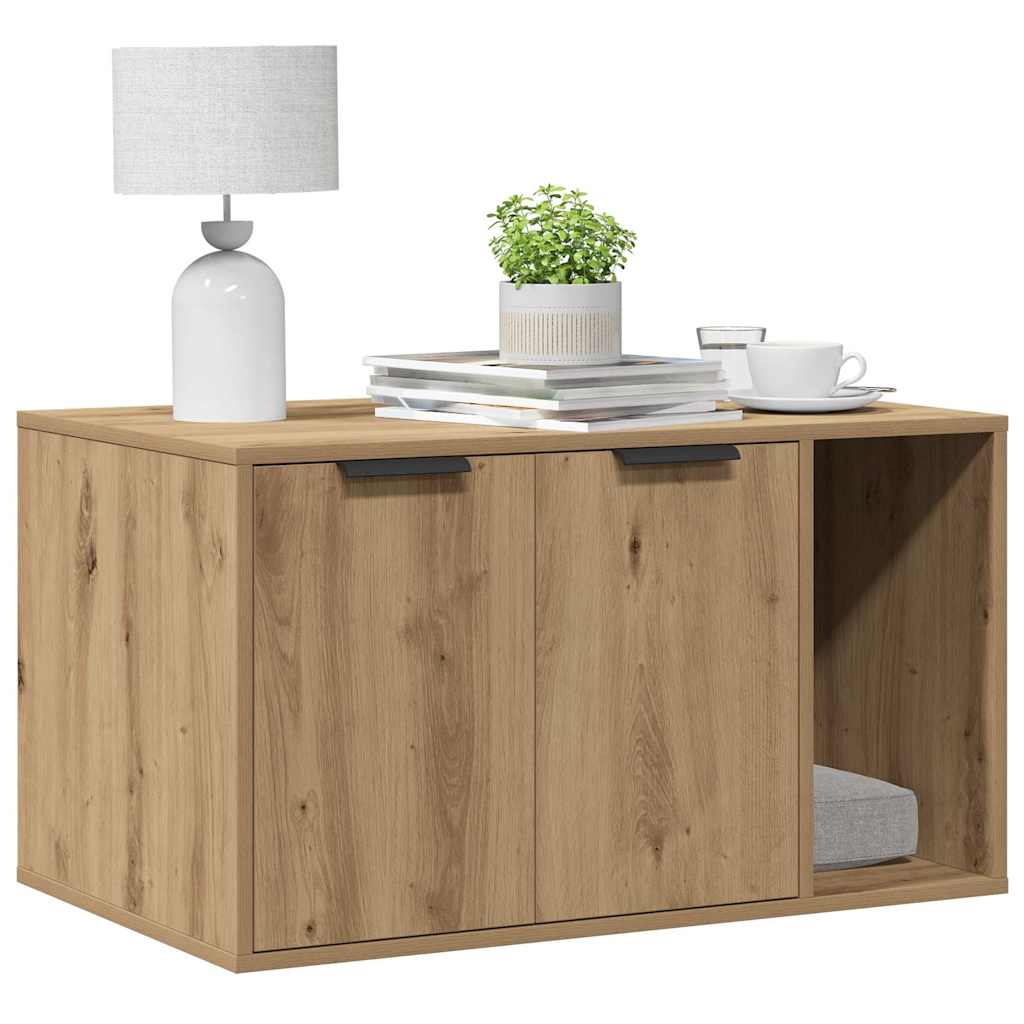 Cat Litter Box Enclosure Artisian Oak 80x50x45 cm