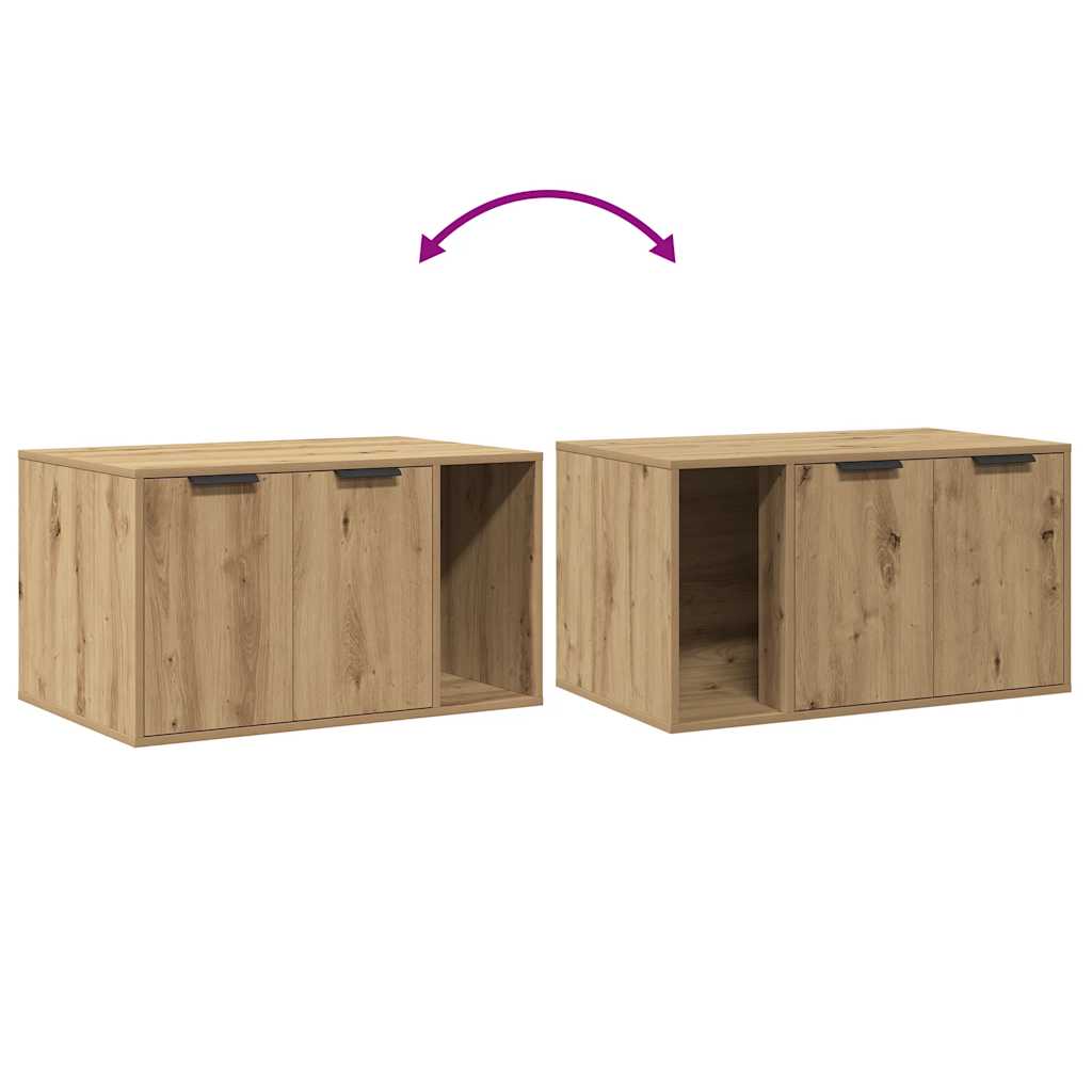 Cat Litter Box Enclosure Artisian Oak 80x50x45 cm