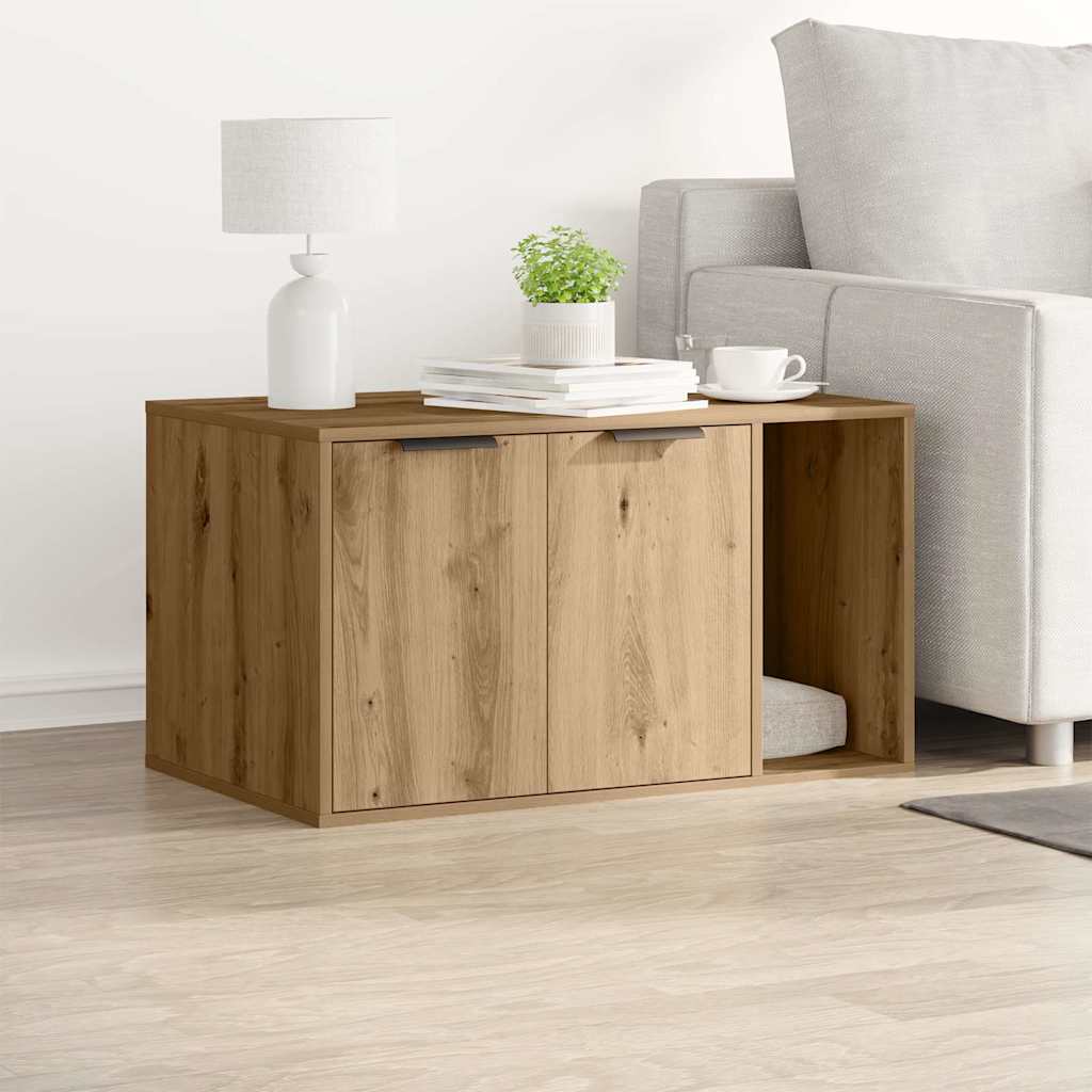 Cat Litter Box Enclosure Artisian Oak 80x50x45 cm