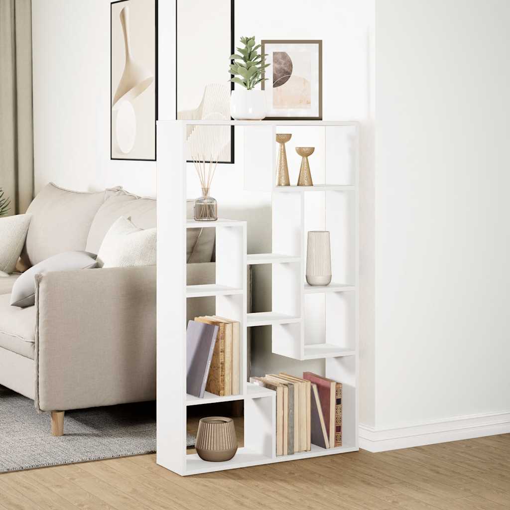 Bookcase White 72x20x120.5 cm Engineered Wood