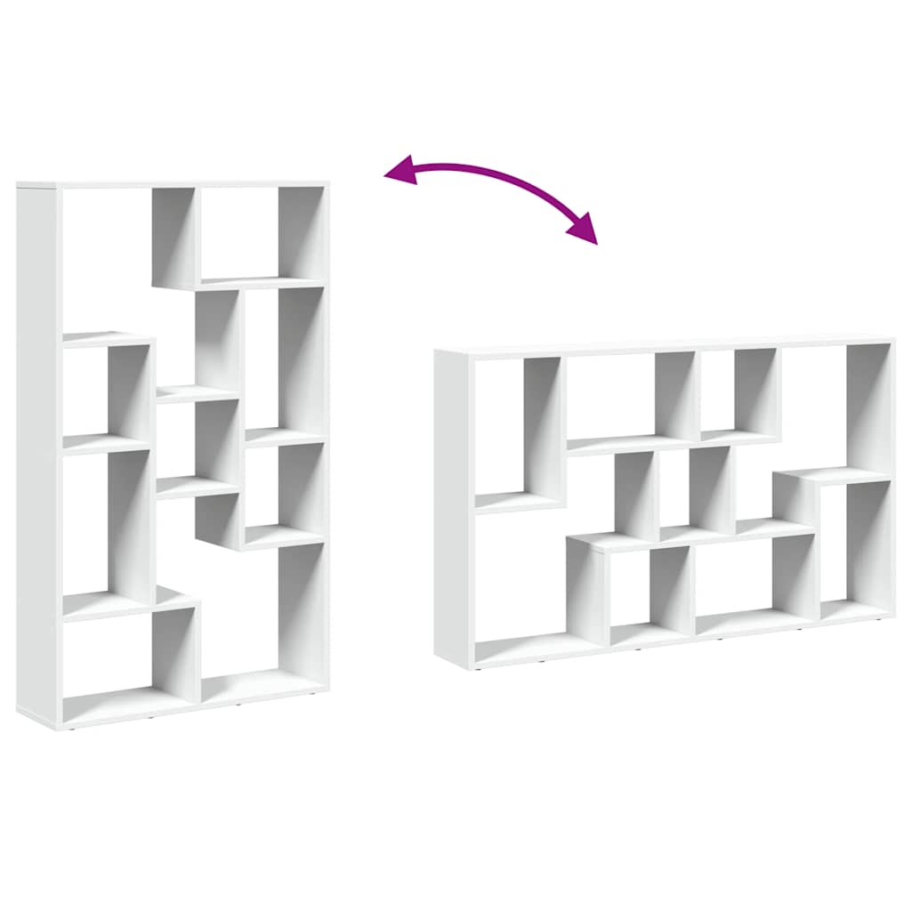 Bookcase White 72x20x120.5 cm Engineered Wood