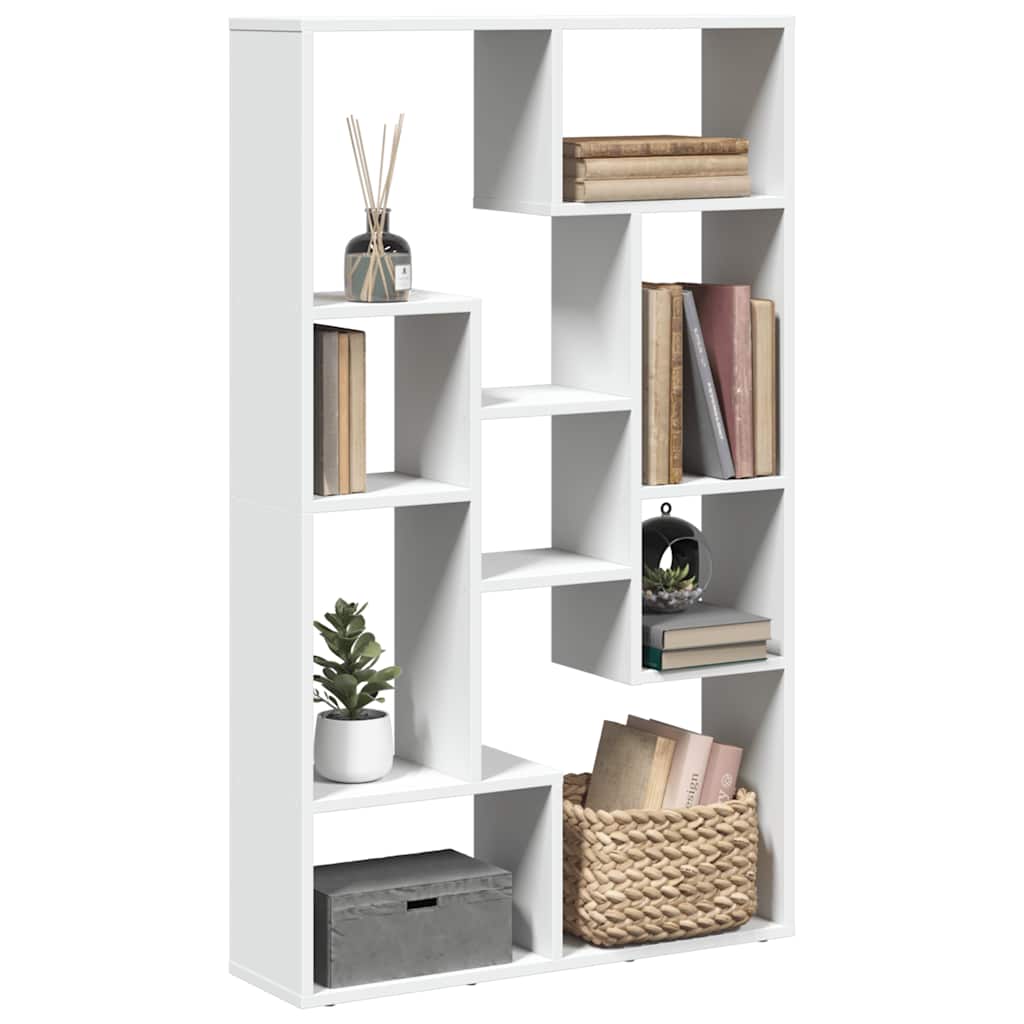 Bookcase White 72x20x120.5 cm Engineered Wood