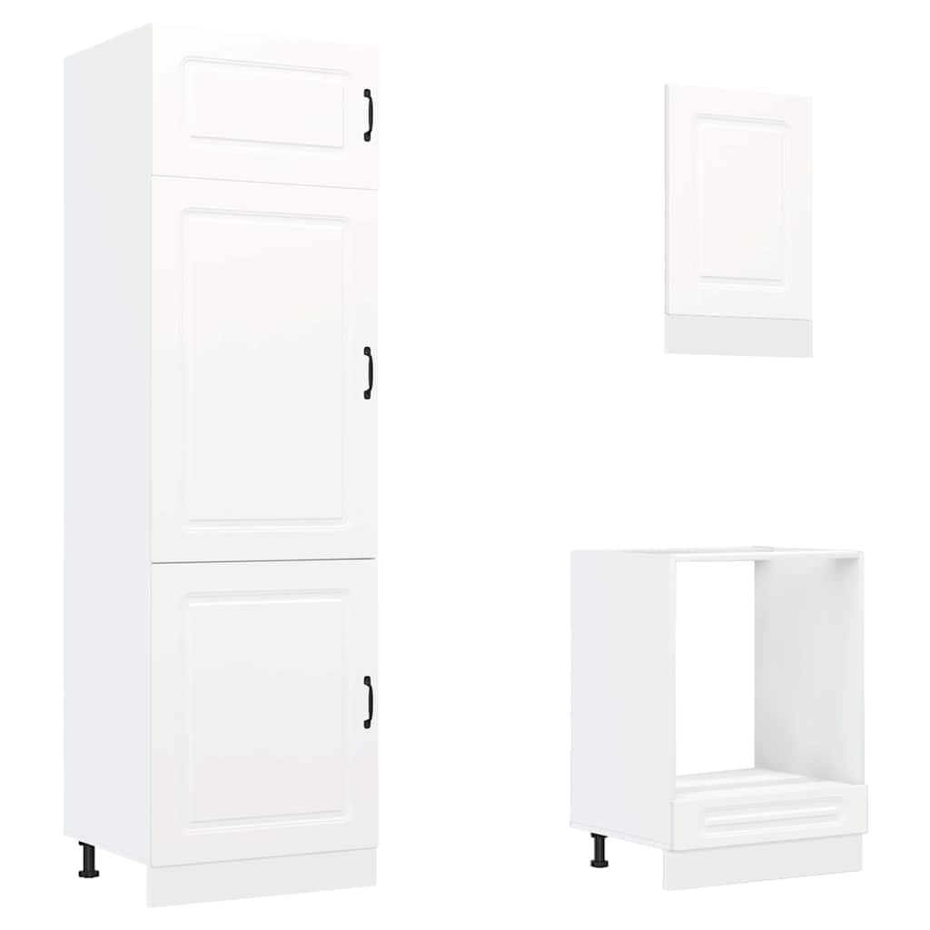 7 Piece Kitchen Cabinet Set Kalmar White Engineered Wood