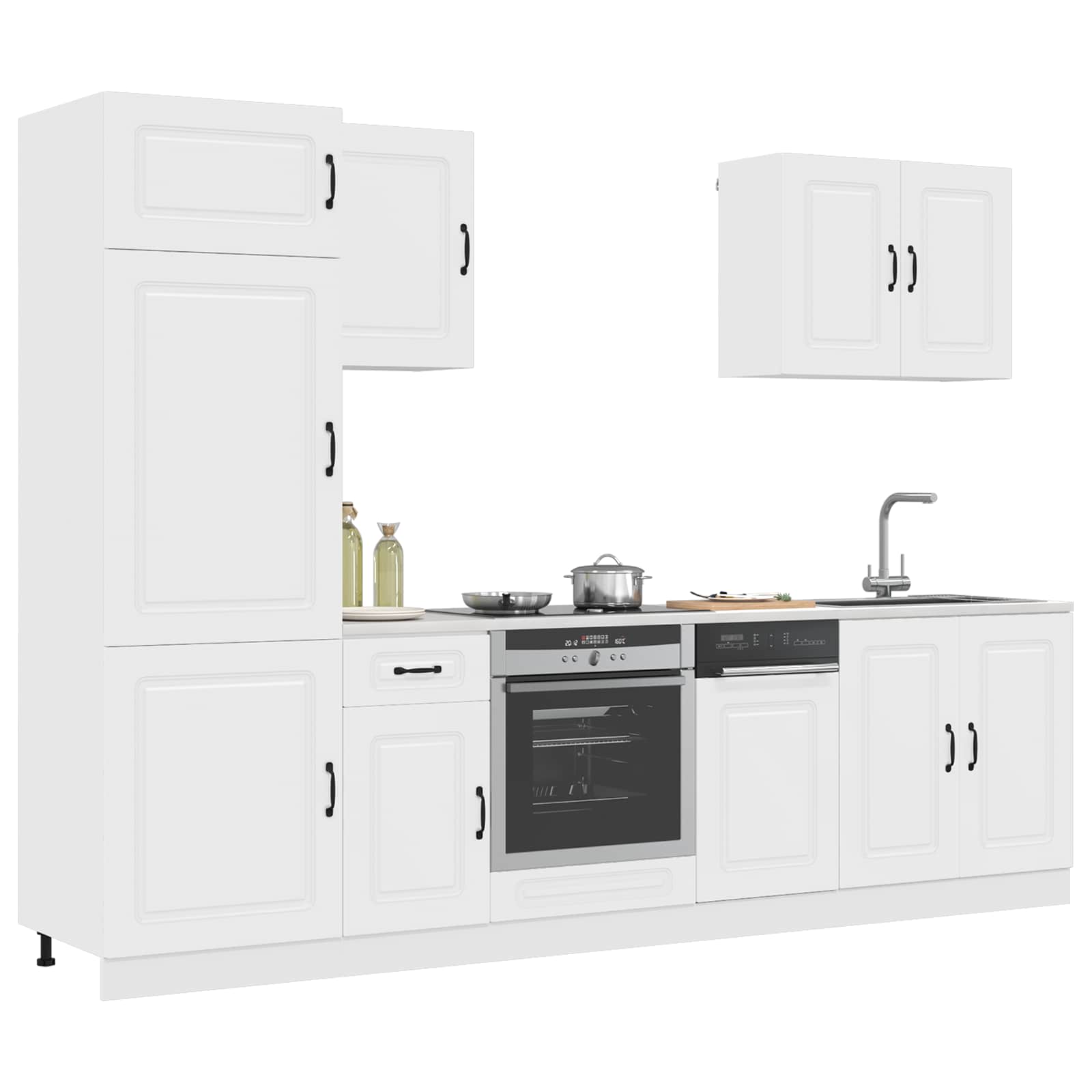 7 Piece Kitchen Cabinet Set Kalmar White Engineered Wood