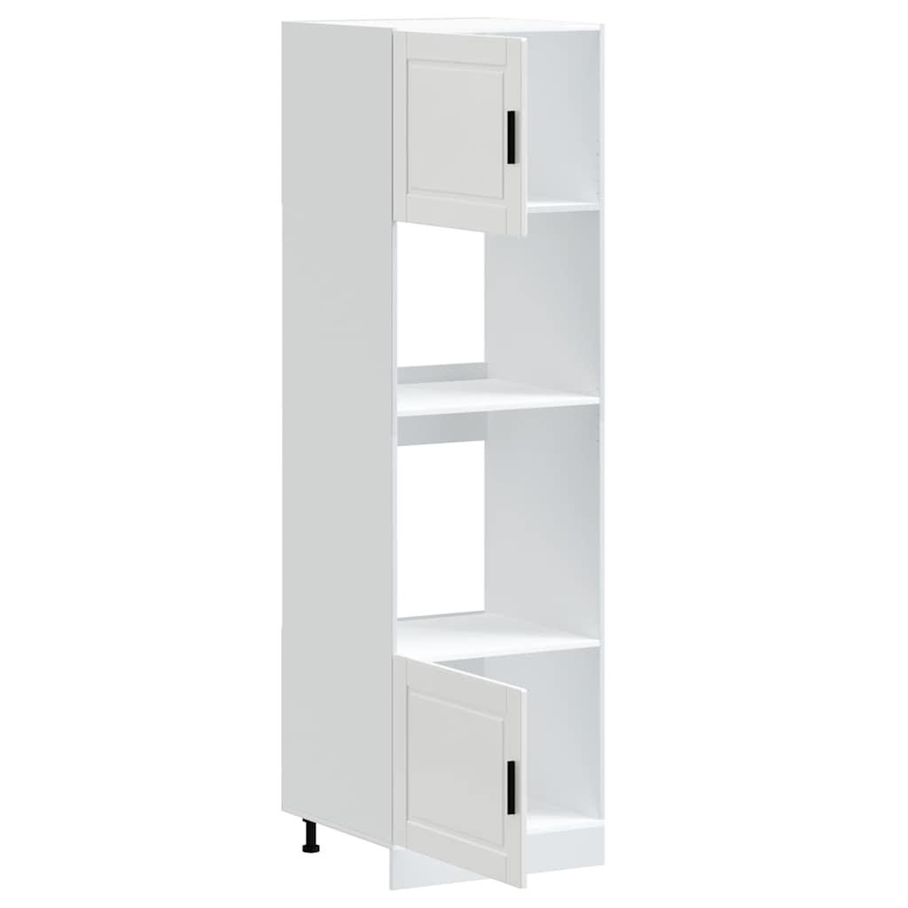 Oven Cabinets 2 pcs Porto White Engineered Wood