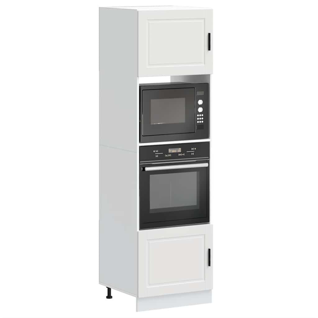 Oven Cabinets 2 pcs Porto White Engineered Wood