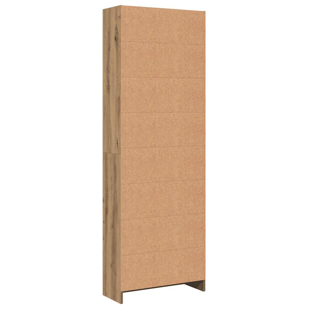 Bookcase Artisian Oak 60x24x176 cm Engineered Wood
