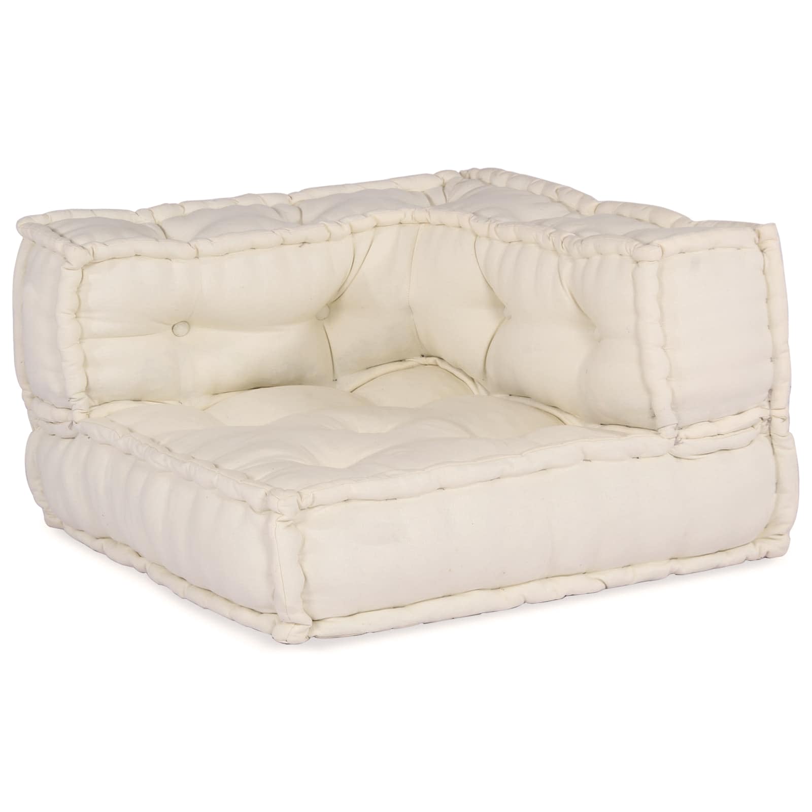 Modular Sofa 2 pcs Cream 140 x 70 x 56 cm Fabric
