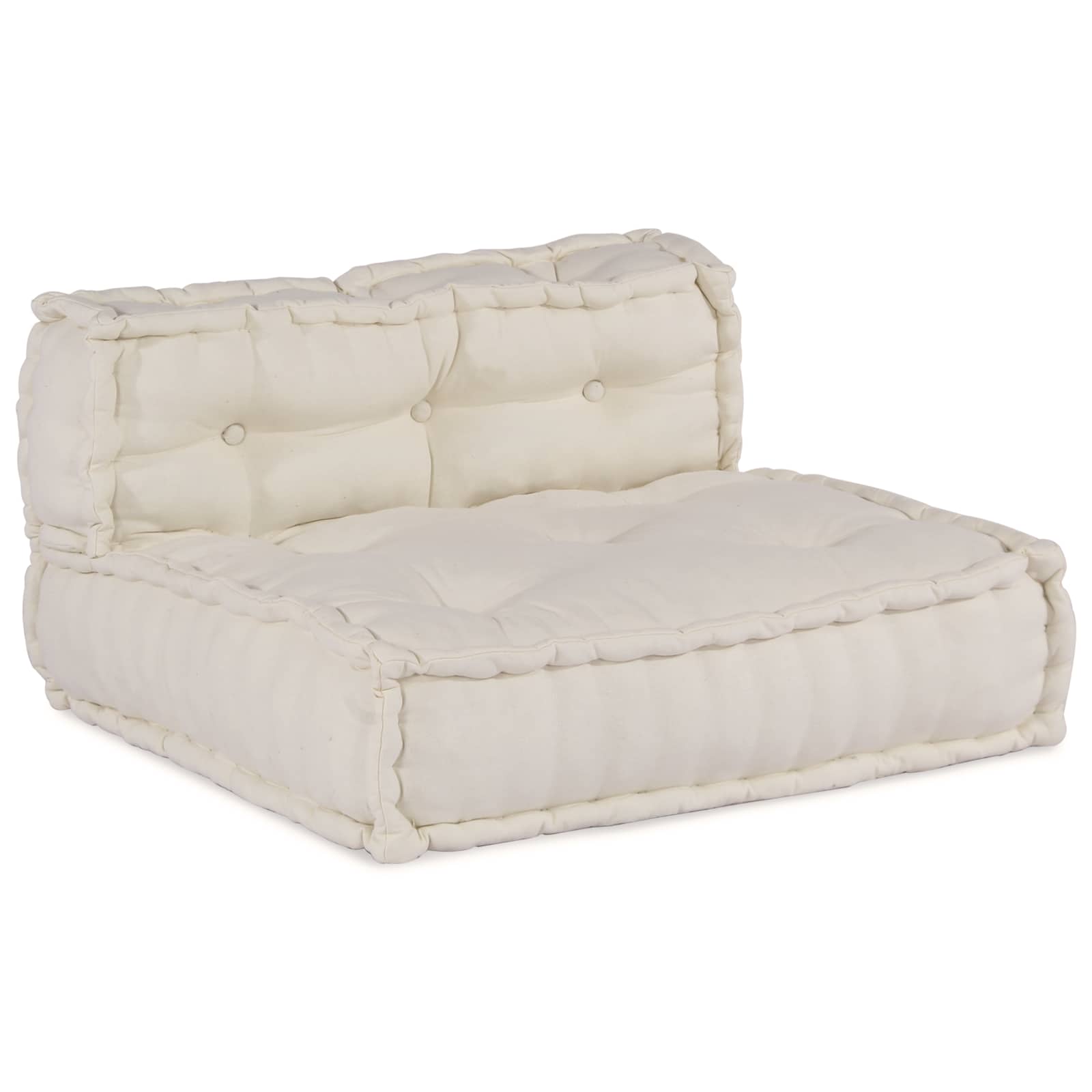 Modular Sofa Unit 3 pcs Cream Fabric