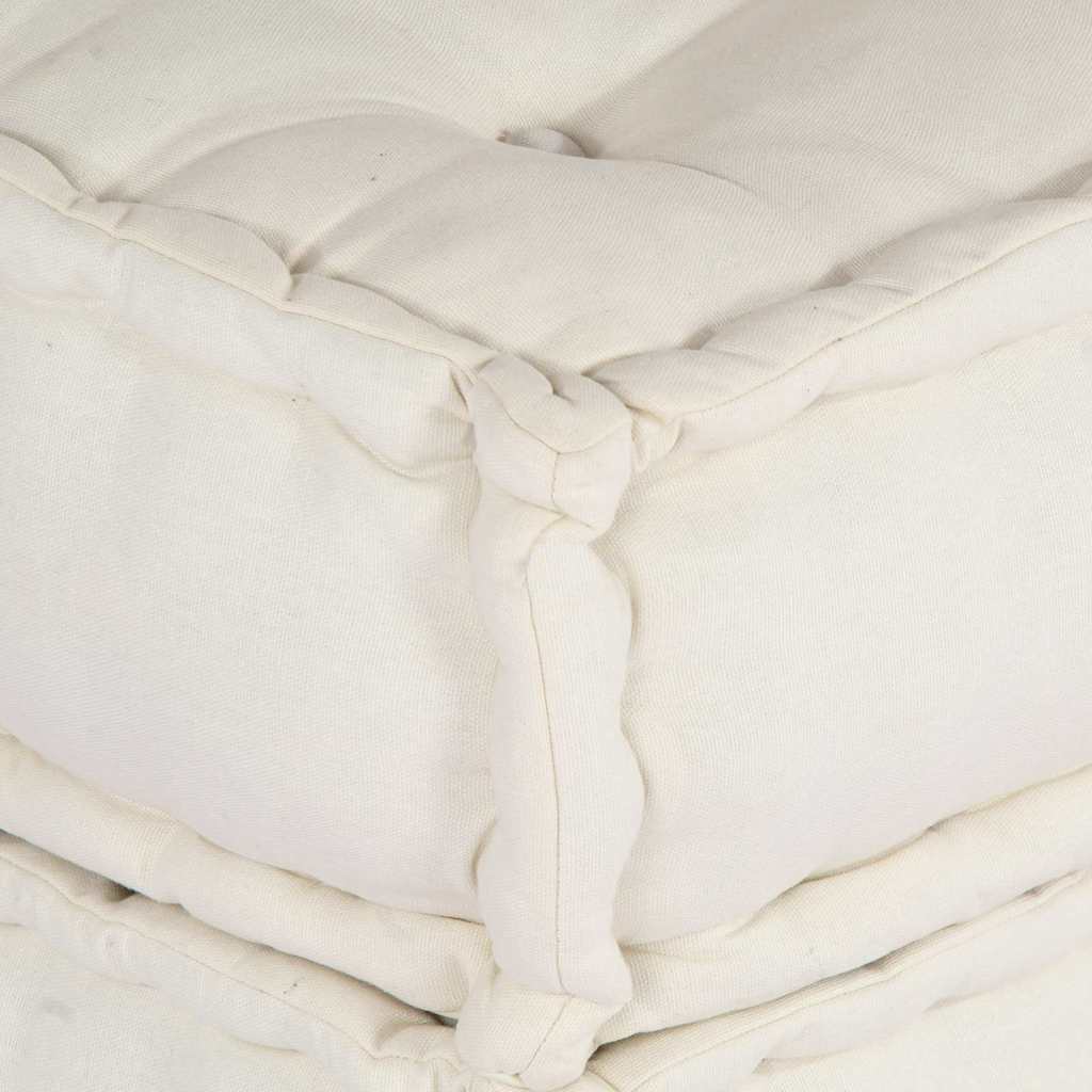 Modular Sofa Unit 2 pcs Cream 140 x 70 x 36 cm Fabric