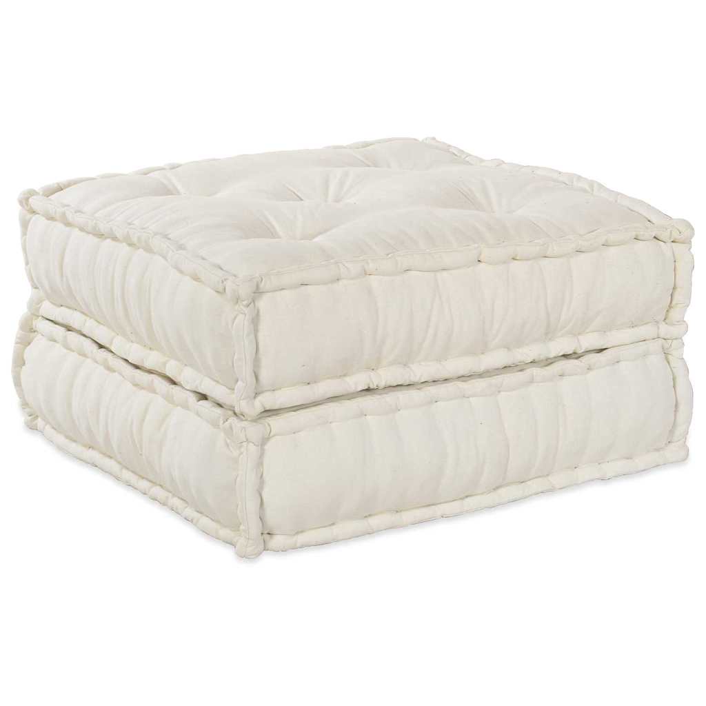 Modular Sofa Unit 2 pcs Cream 140 x 70 x 36 cm Fabric