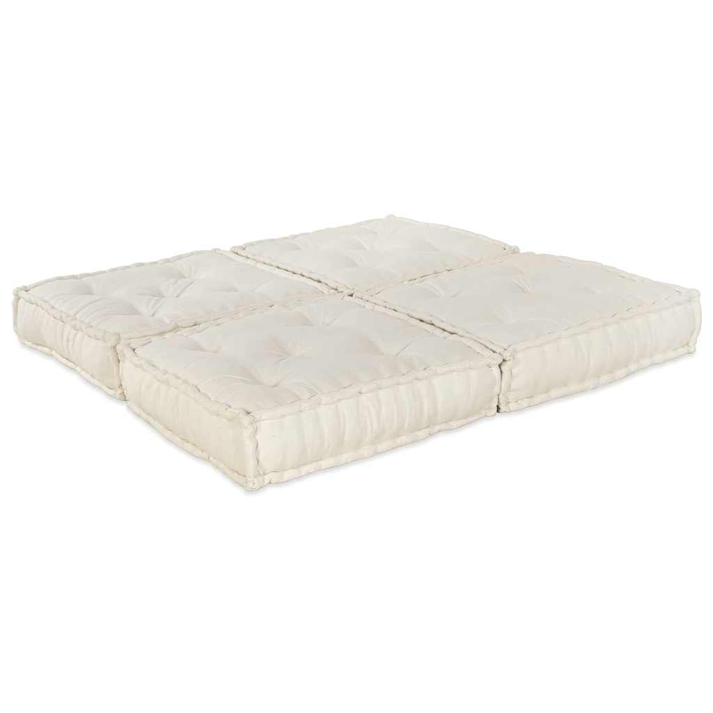 Modular Sofa Unit 2 pcs Cream 140 x 70 x 36 cm Fabric