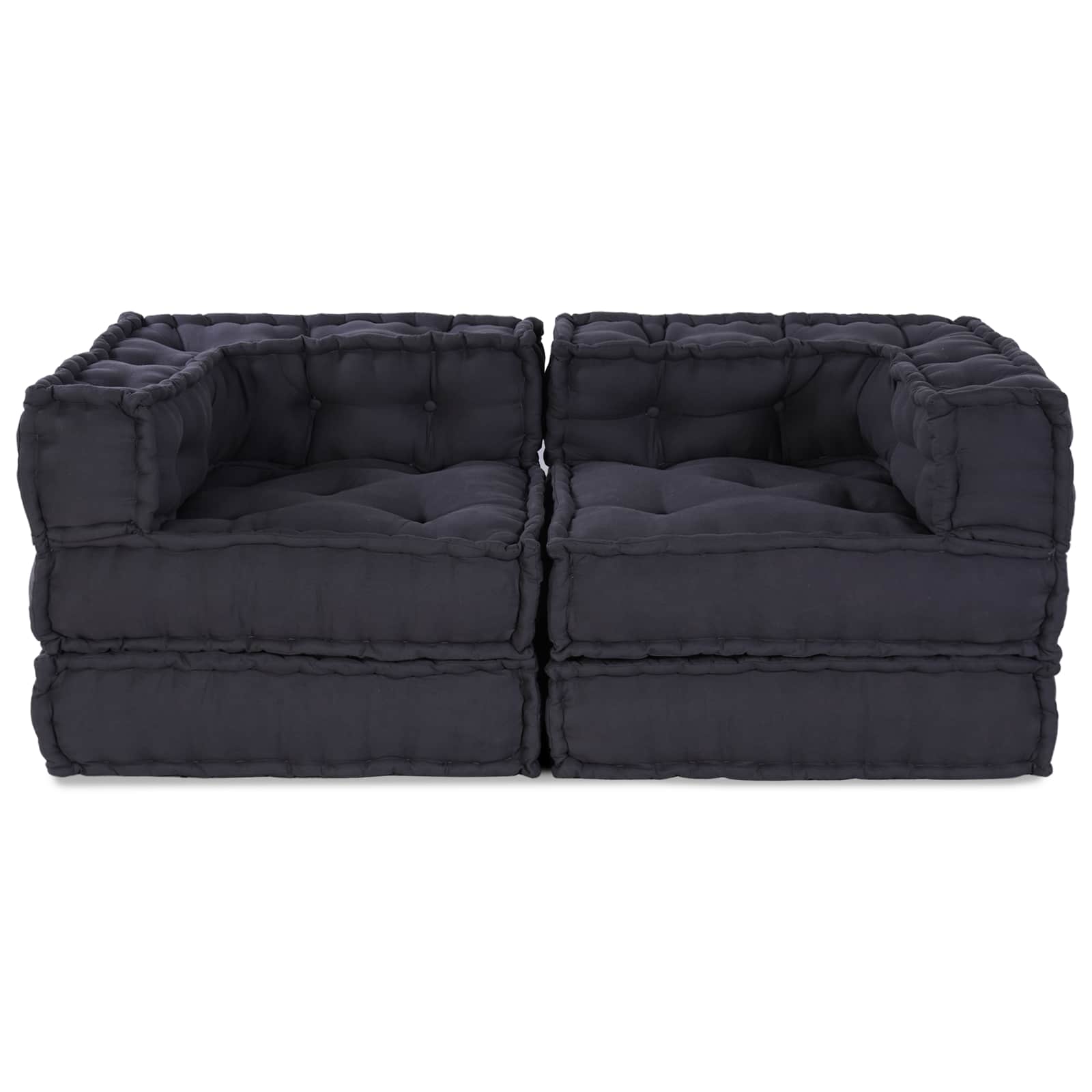 Modular Sofa Unit 2 pcs Anthracite 140 x 70 x 56 cm Fabric