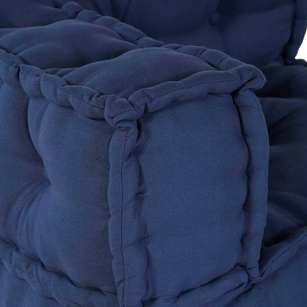 Modular Sofa Unit 4 pcs Indigo Fabric
