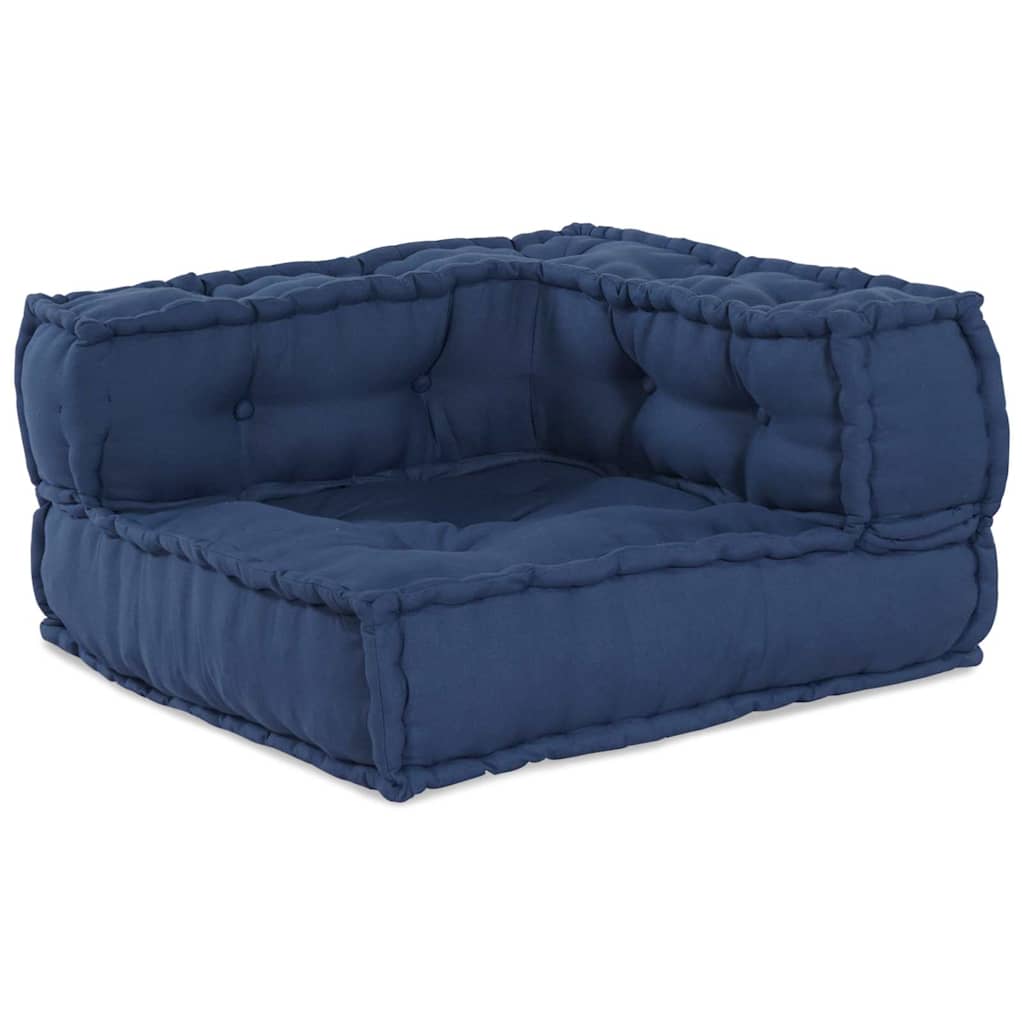 Modular Sofa Unit 4 pcs Indigo Fabric