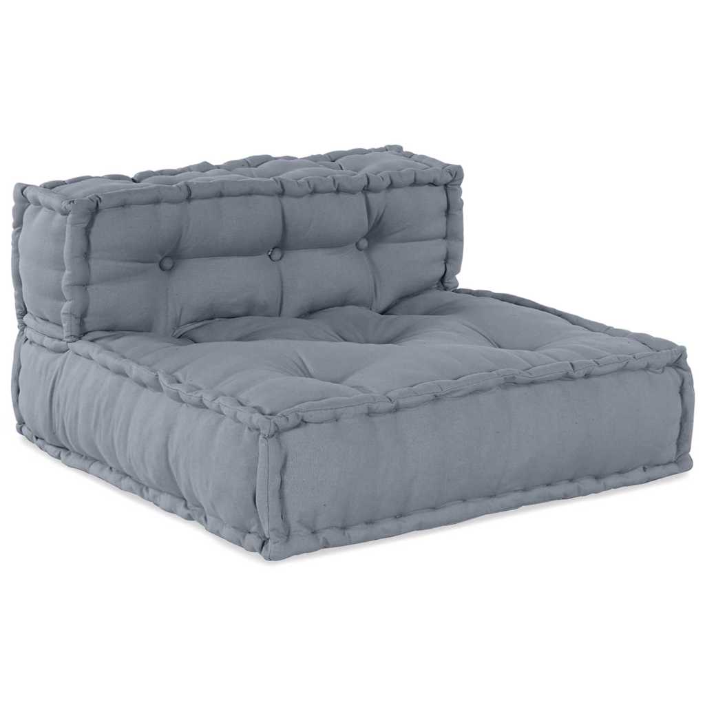 Modular Sofa Unit 3 pcs Grey Fabric