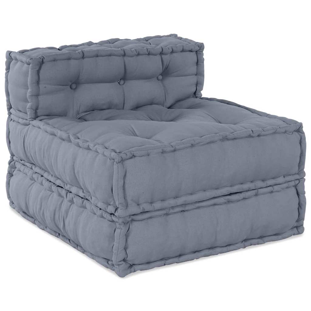 Modular Sofa Unit 4 pcs Grey Fabric