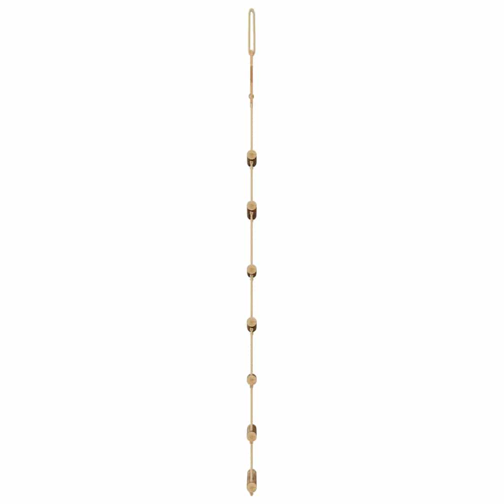 Hanging Christmas Trees with Top Stars 2 pcs 42x90 cm Natural Branch
