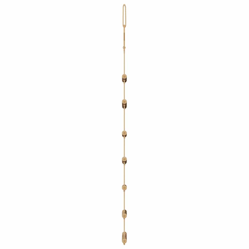 Hanging Christmas Trees with Top Stars 2 pcs 42x90 cm Natural
