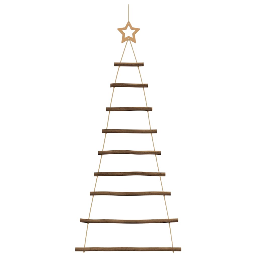 Hanging Christmas Trees with Top Stars 2 pcs 55x120 cm
