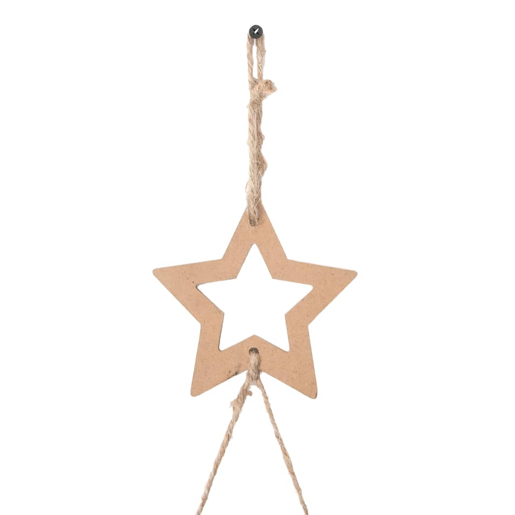 Hanging Christmas Trees with Top Stars 2 pcs 55x120 cm