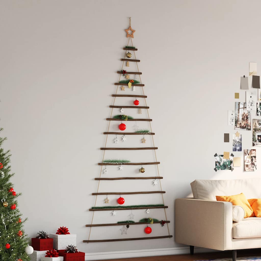 Hanging Christmas Tree with Top Star 100x210 cm Natural Branch