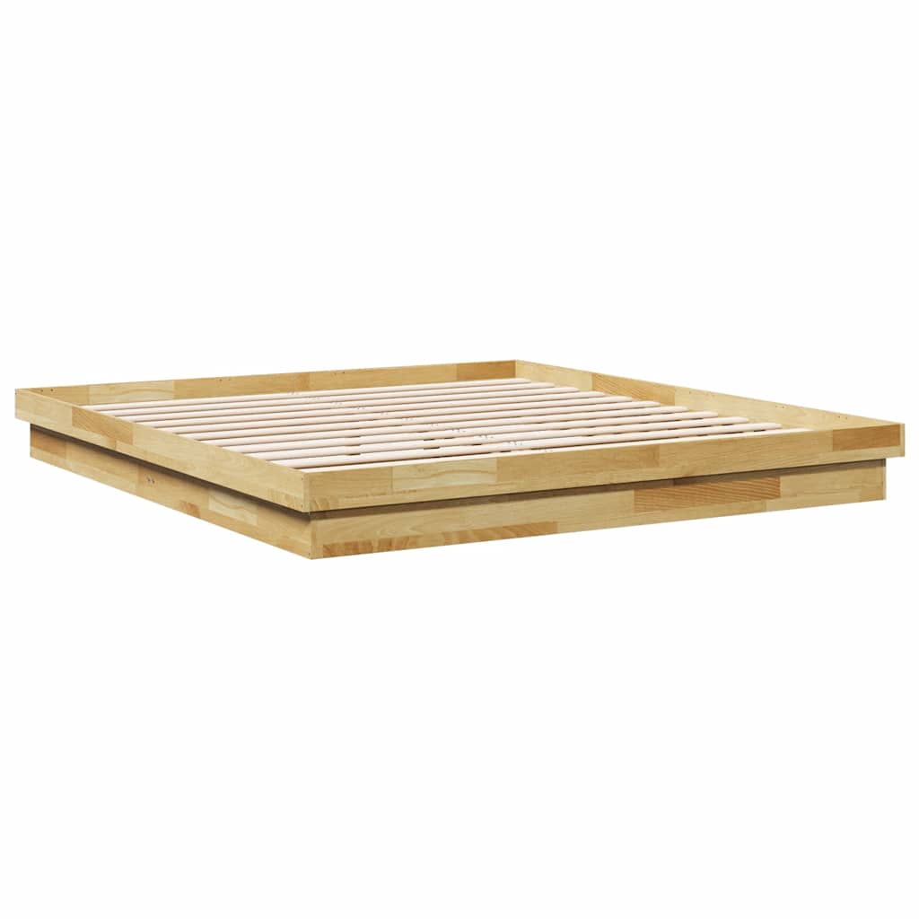 Bed Frame without Mattress 180x200 cm Solid Wood Oak