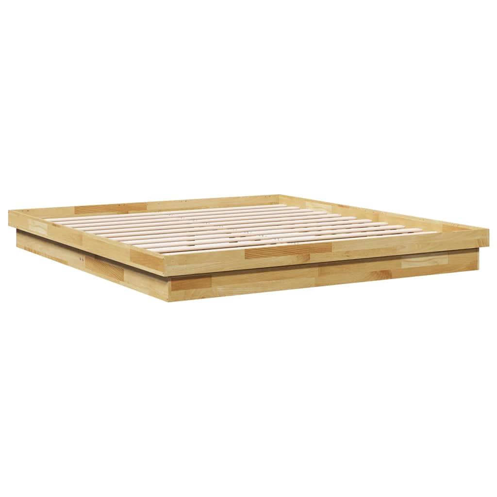 Bed Frame without Mattress 180x200 cm Solid Wood Oak