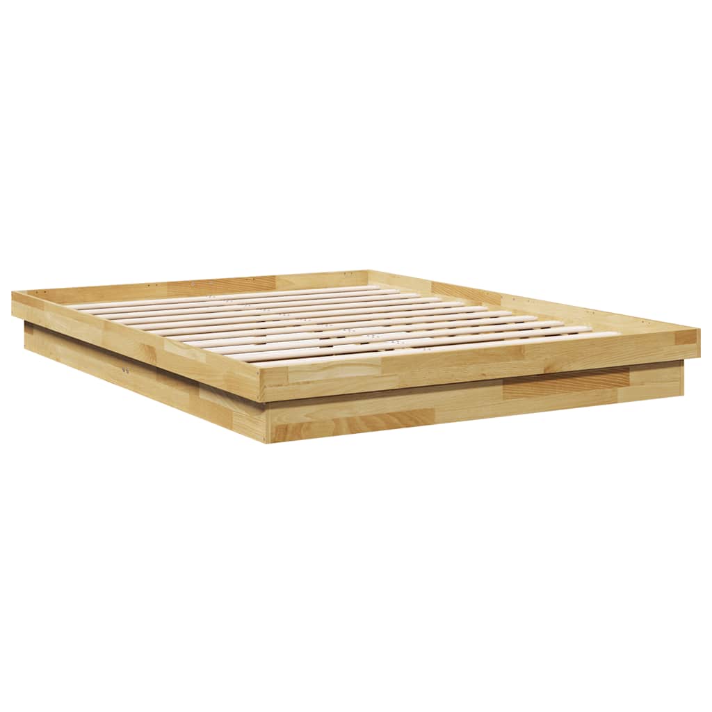 Bed Frame without Mattress 150x200 cm Solid Wood Oak
