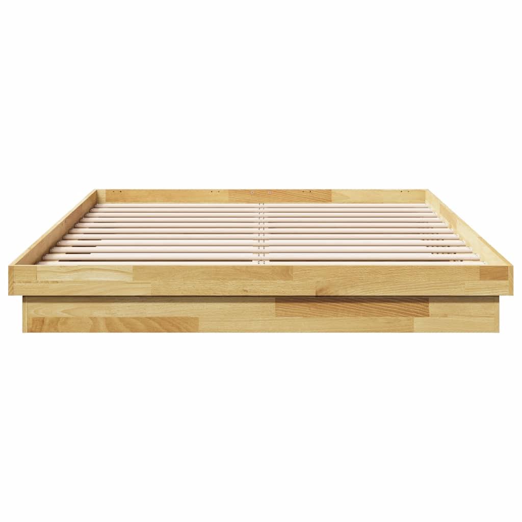Bed Frame without Mattress 150x200 cm Solid Wood Oak