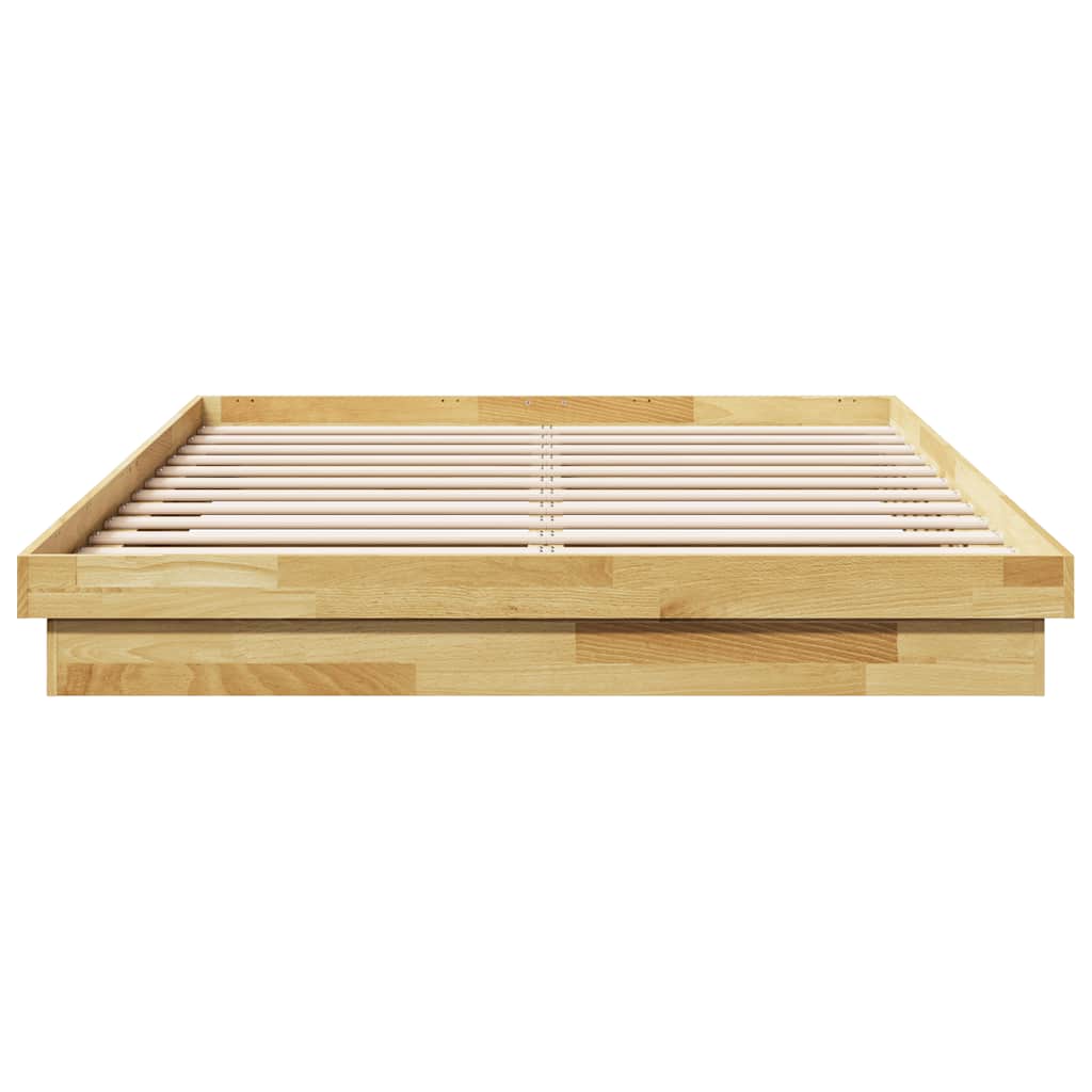 Bed Frame without Mattress 135x190 cm Solid Wood Oak