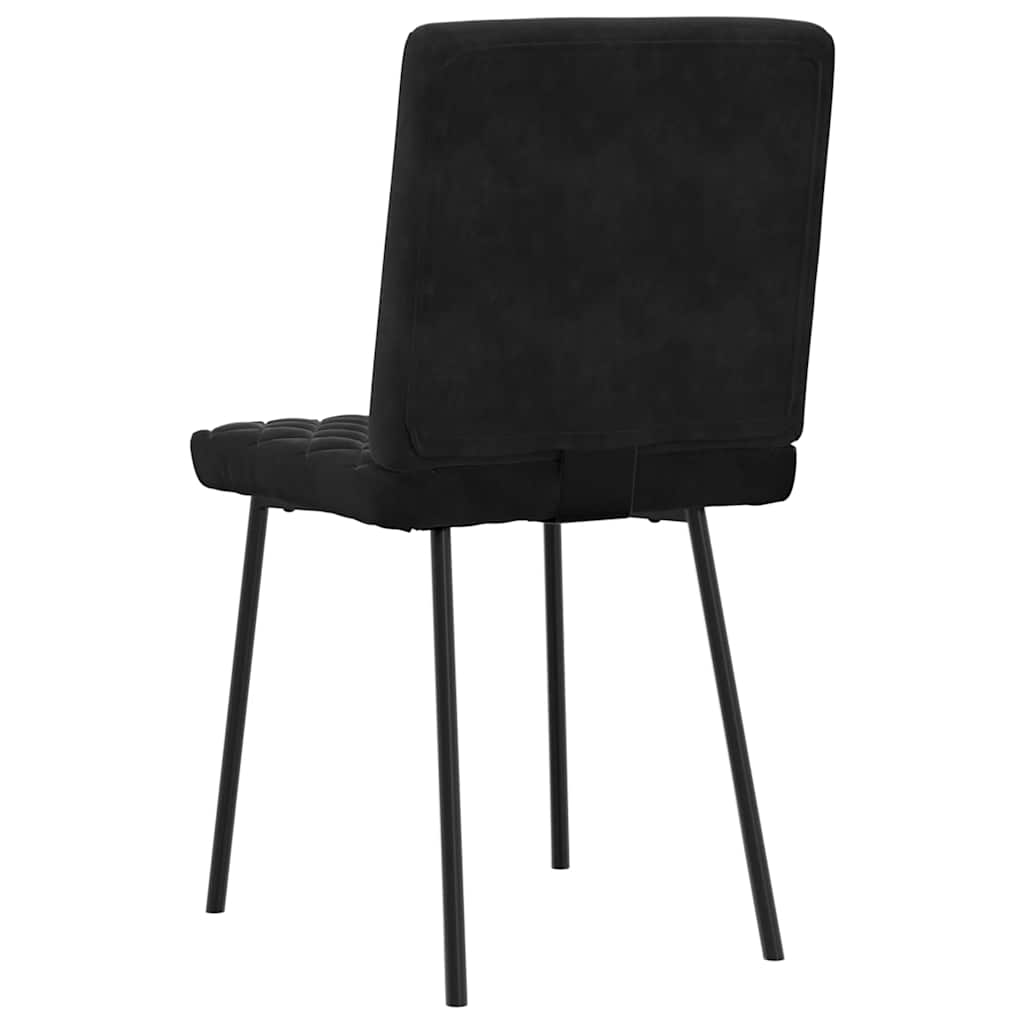 Dining Chairs 4 pcs Black Velvet
