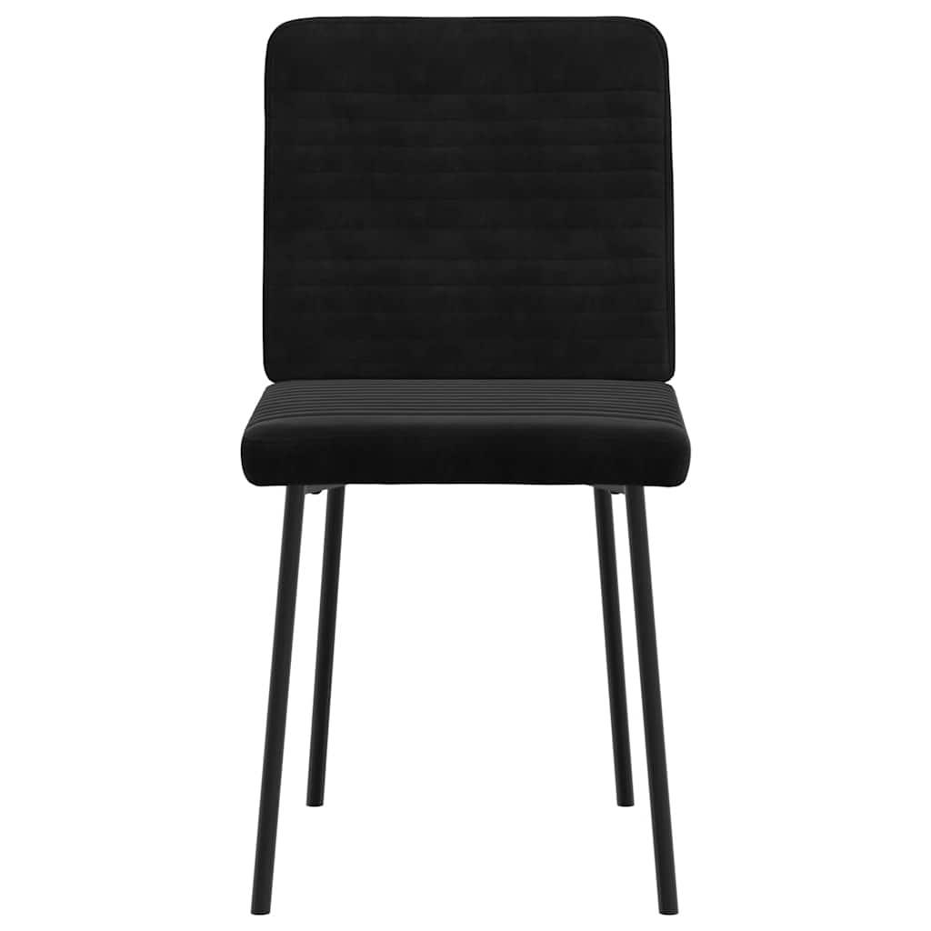 Dining Chairs 4 pcs Black Velvet