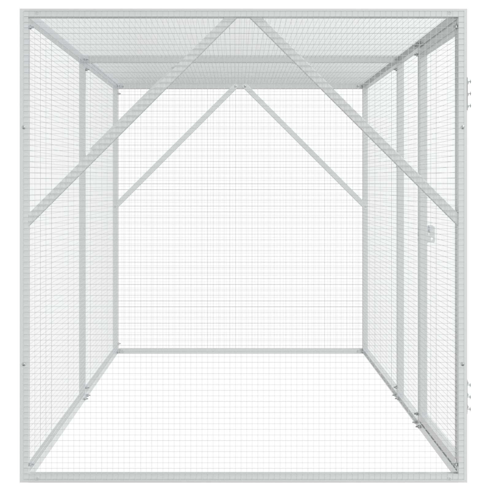 Bird Cage Silver 208 x 102 x 108 cm