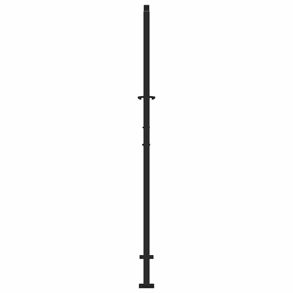 Garden Gate Black 100x175 cm Steel Leaf Design