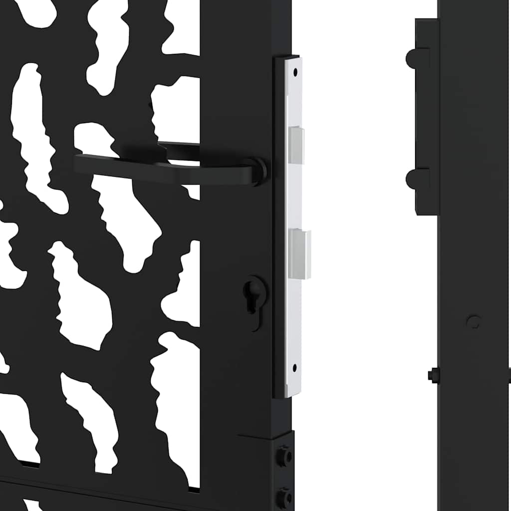 Garden Gate Black 100x125 cm Steel Trace Design