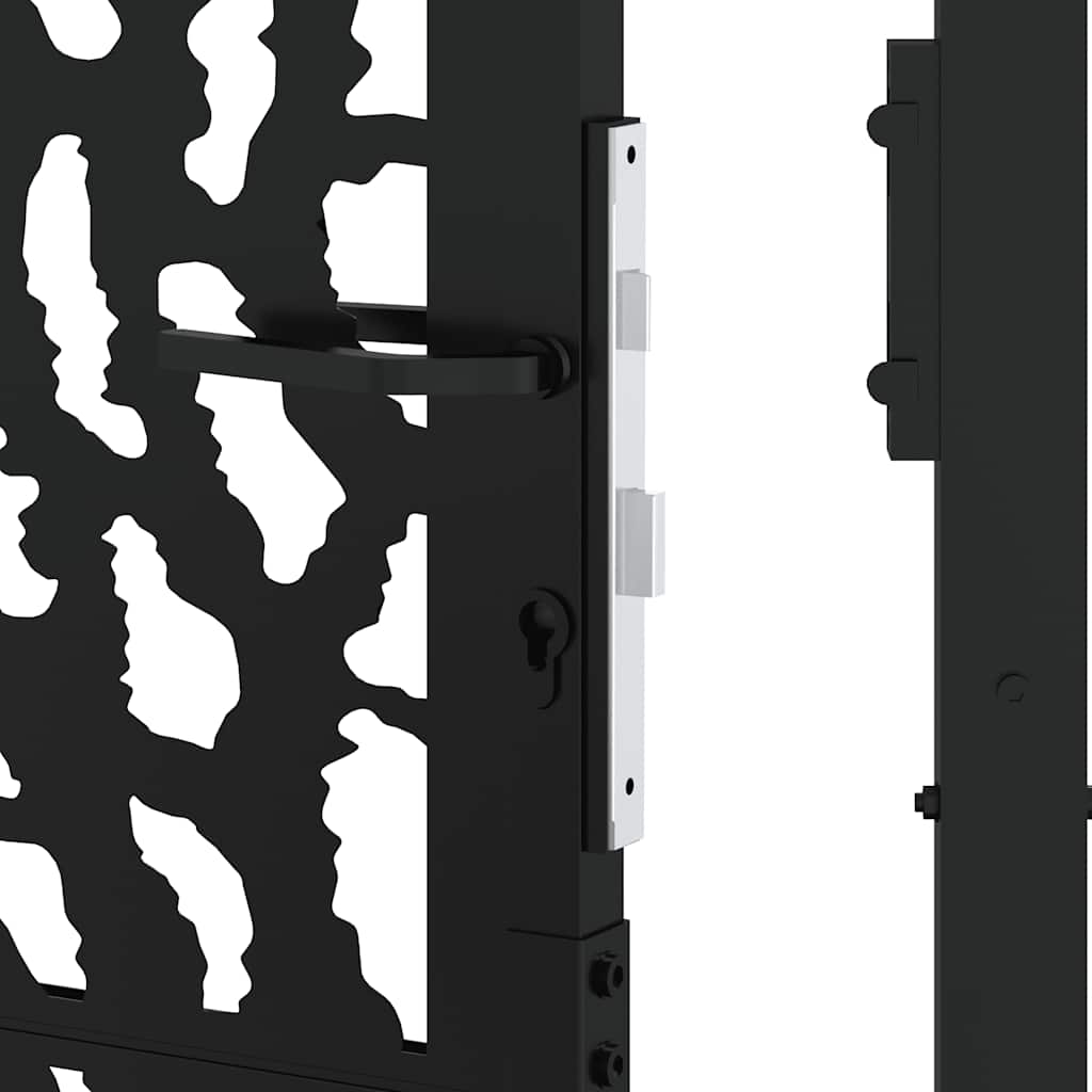 Garden Gate Black 100x175 cm Steel Trace Design