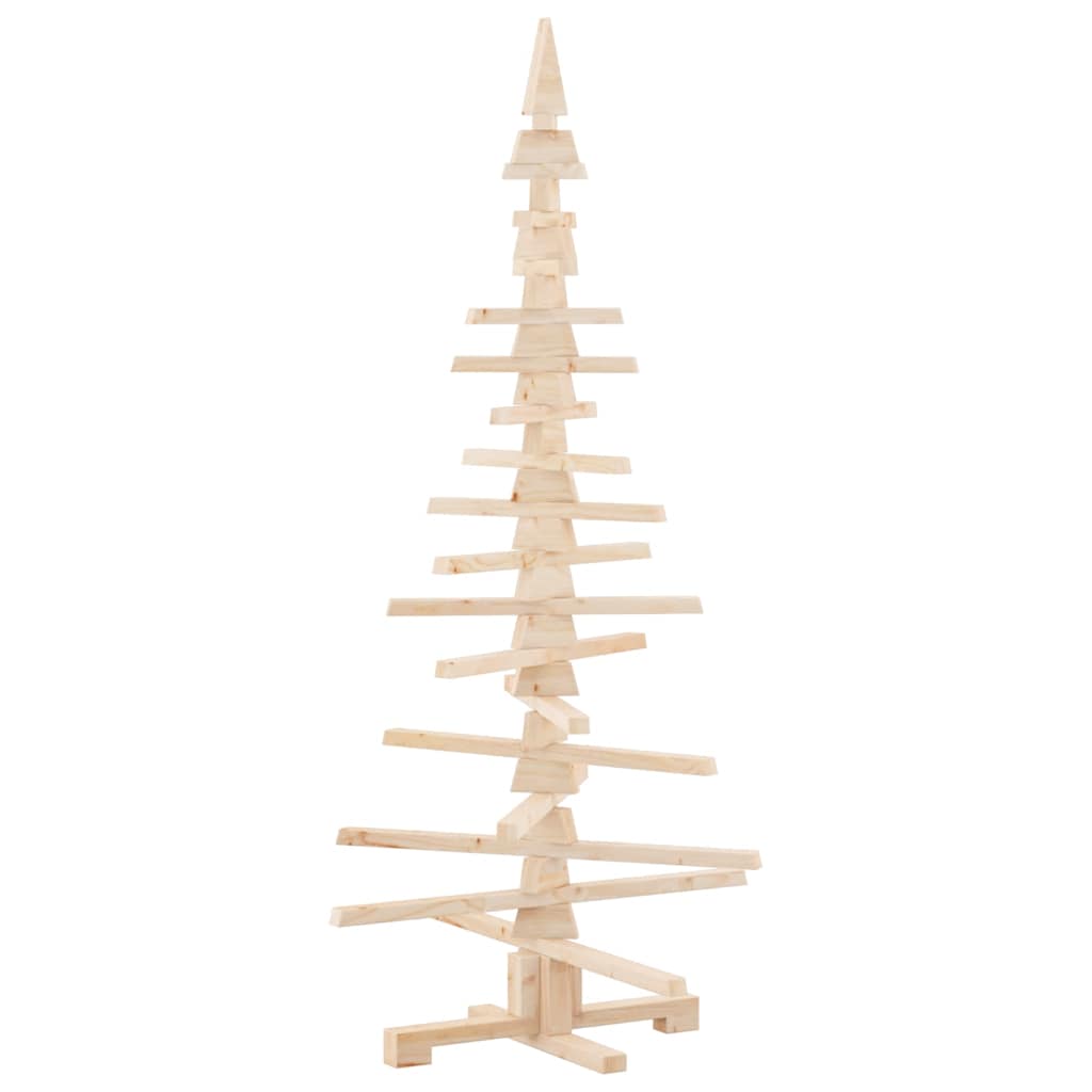 Wooden Christmas Tree Solid Pine Wood Natural with Unfinished