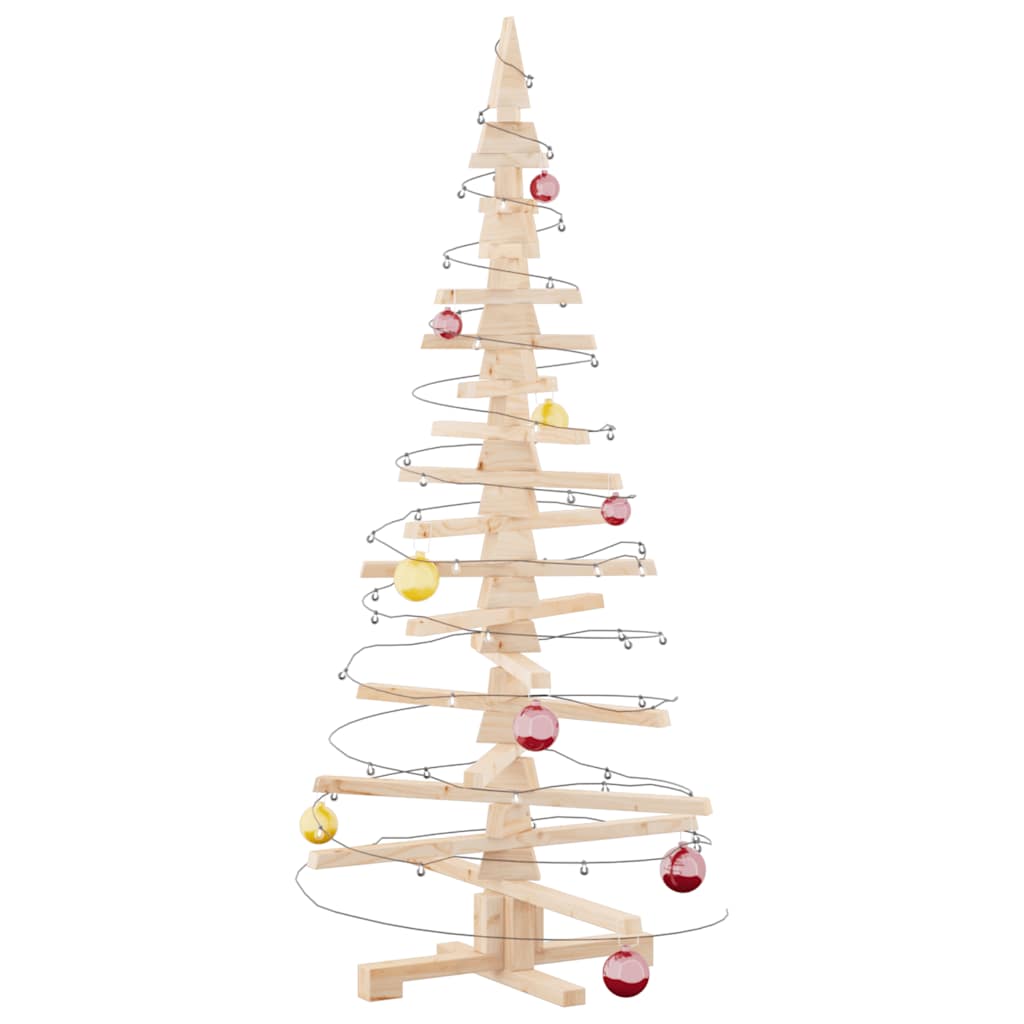 Wooden Christmas Tree Solid Pine Wood Natural with Unfinished